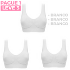 Sutiã Top Comfort Plus Sem Bojo 3 Unidades