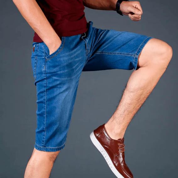 Bermuda Masculina Jeans Premium Slim - Super Confortável