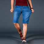 Bermuda Masculina Jeans Premium Slim - Super Confortável
