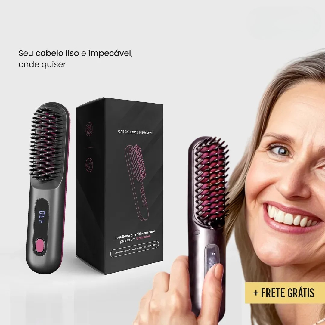 Escova Alisadora Portátil - BeautyMax Pro