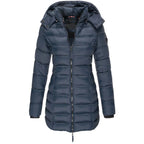 Casaco Feminino de Inverno com Capuz e Zíper - Acolhedor, Elegante e Leve
