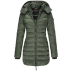 Casaco Feminino de Inverno com Capuz e Zíper - Acolhedor, Elegante e Leve