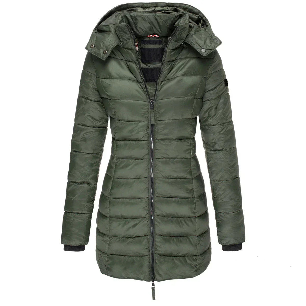 Casaco Feminino de Inverno com Capuz e Zíper - Acolhedor, Elegante e Leve