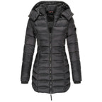 Casaco Feminino de Inverno com Capuz e Zíper - Acolhedor, Elegante e Leve