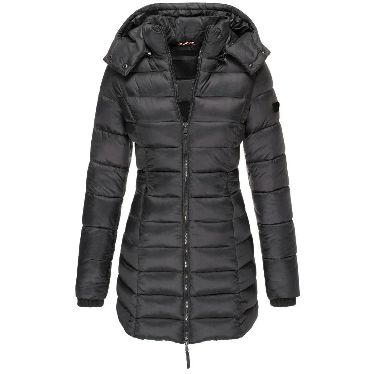 Casaco Feminino de Inverno com Capuz e Zíper - Acolhedor, Elegante e Leve
