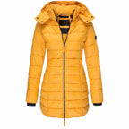 Casaco Feminino de Inverno com Capuz e Zíper - Acolhedor, Elegante e Leve