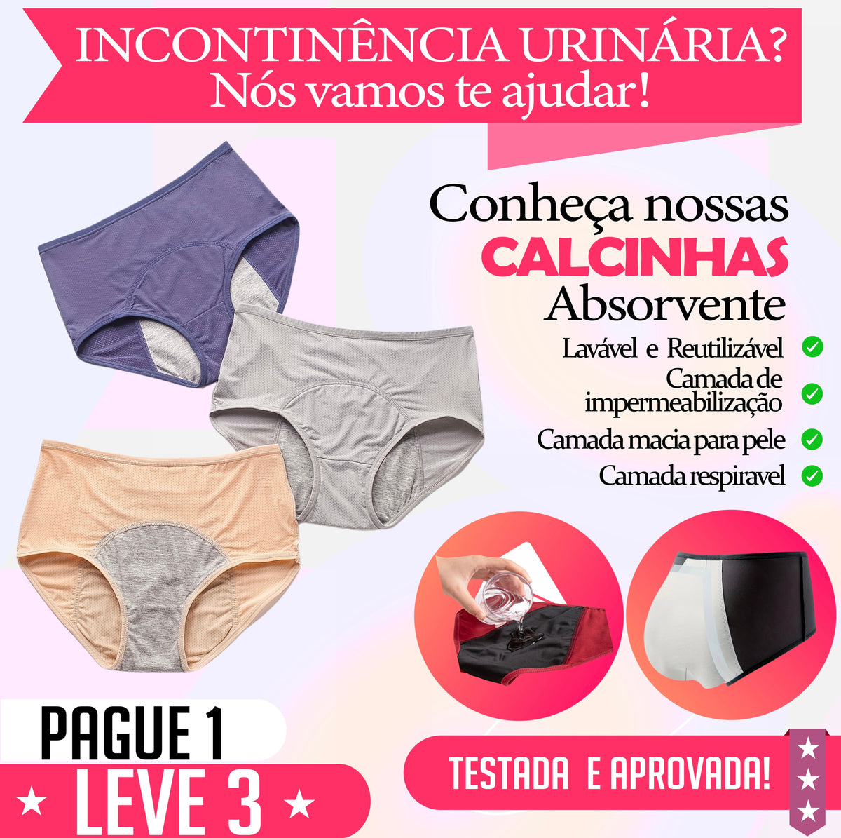 Calcinha Absorvente - DryProtect