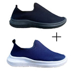 Kit 2 Tênis Feminino Knit Slip On Flexível e Respirável