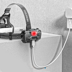 Lanterna De Cabeça Zoom USB Super Potente
