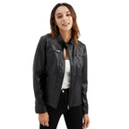 Jaqueta Feminina Casual com Zíper Estilo Streetwear