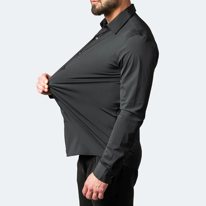 Camisa Slim Fit Social que Não Amarrota ConfortSlim