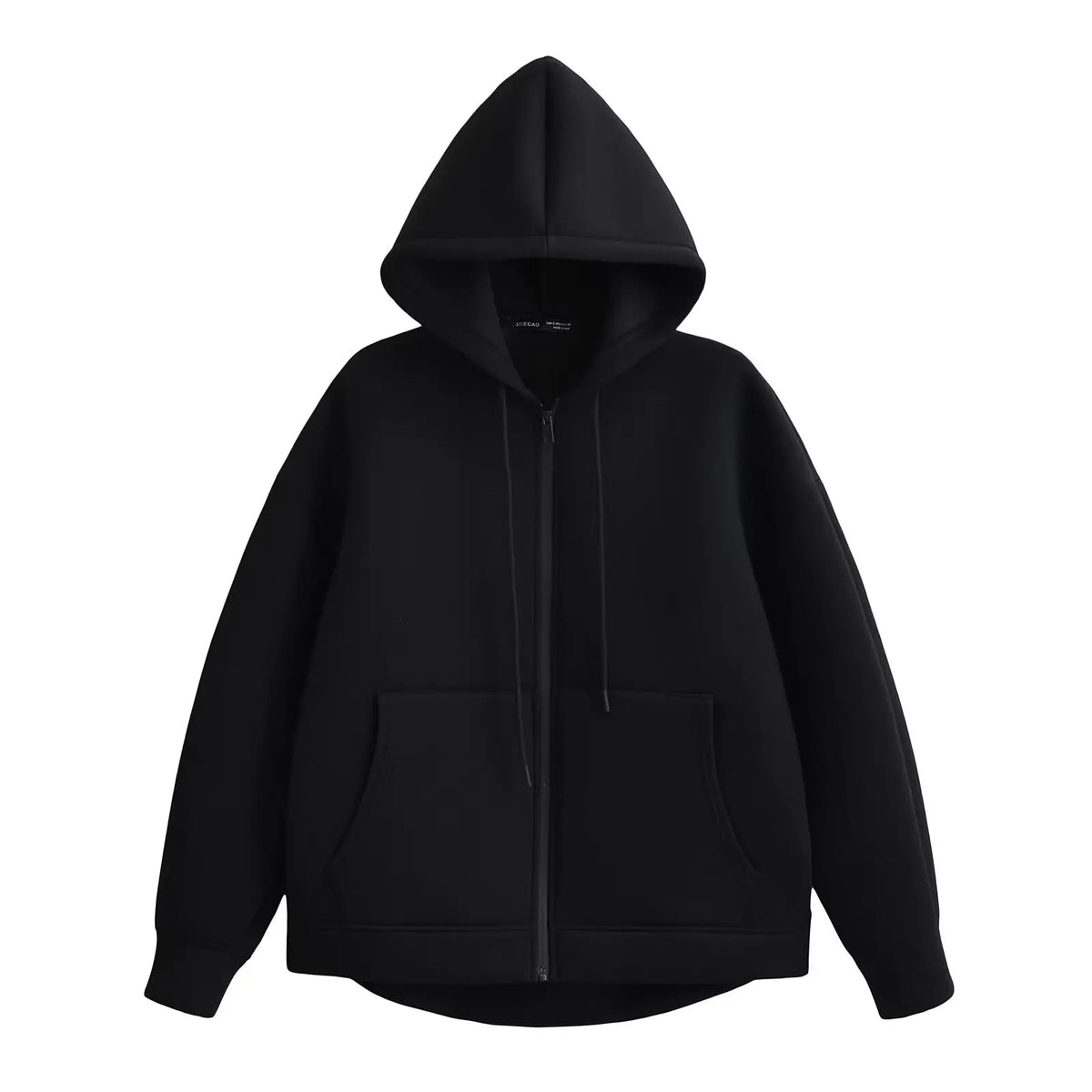 Casaco Feminino com Capuz e Bolsos Oversized
