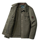 Jaqueta Masculina Cargo Estilo Britânico com Design Bomber Corta-Vento