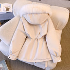Casaco Feminino com Capuz Forrado a Polar Parka Acolchoada