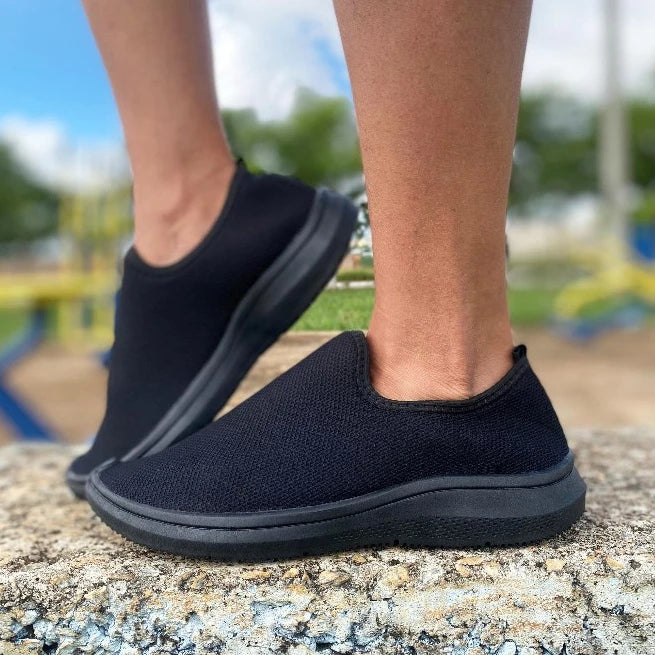 Tênis Feminino Estilo Meia Slip On Flexível