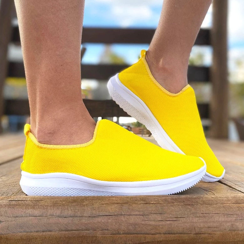 Tênis Feminino Estilo Meia Slip On Flexível