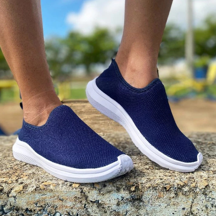 Tênis Feminino Estilo Meia Slip On Flexível