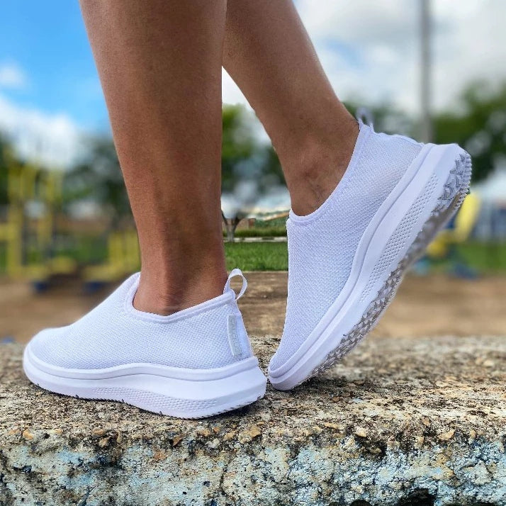 Tênis Feminino Estilo Meia Slip On Flexível