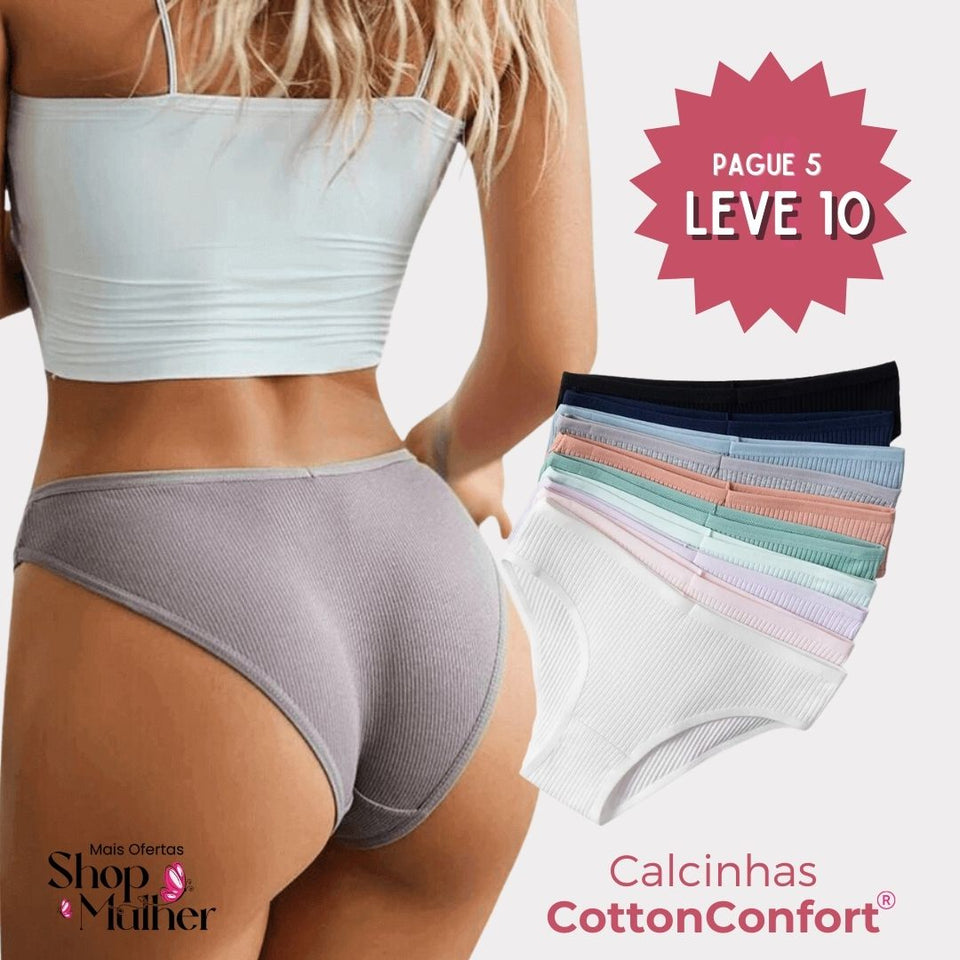 Calcinha CottonConfort Plus Original [ANTIBACTERIANA] – [PAGUE 5 LEVE 10]