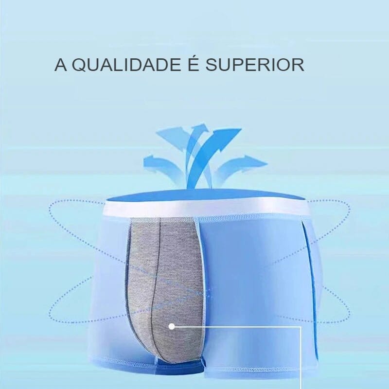 Cueca Boxer de Seda Gelada - Ice Boxer (Compre 5 Leve 10)