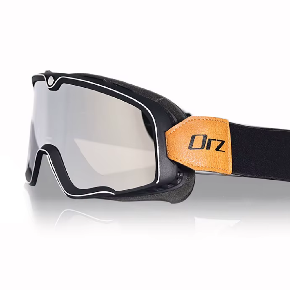 Óculos Retrô para Motociclistas com Lentes Espelhadas Antirreflexo