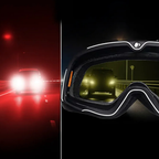 Óculos Retrô para Motociclistas com Lentes Espelhadas Antirreflexo