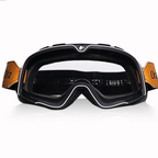 Óculos Retrô para Motociclistas com Lentes Espelhadas Antirreflexo