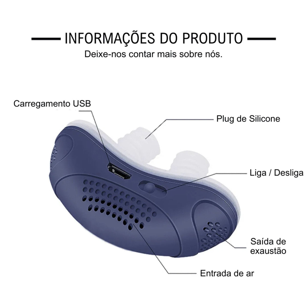 Dispositivo Anti Ronco Eletrônico Mini CPAP - SleepMax