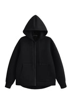 Casaco Feminino com Capuz e Bolsos Oversized