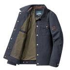 Jaqueta Masculina Cargo Estilo Britânico com Design Bomber Corta-Vento