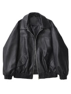 Casaco Feminino Curto em Faux Leather com Toque Vintage