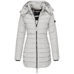 Casaco Feminino de Inverno com Capuz e Zíper - Acolhedor, Elegante e Leve