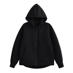 Casaco Feminino com Capuz e Bolsos Oversized