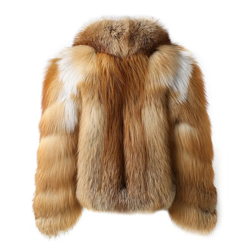 Casaco Feminino com Gola Alta Peluciado Para Inverno