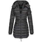 Casaco Feminino de Inverno com Capuz e Zíper - Acolhedor, Elegante e Leve