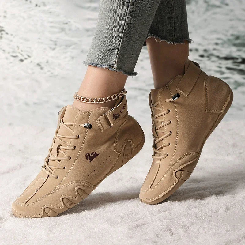 Bota Feminina Retrô Design Trendy Antiderrapante