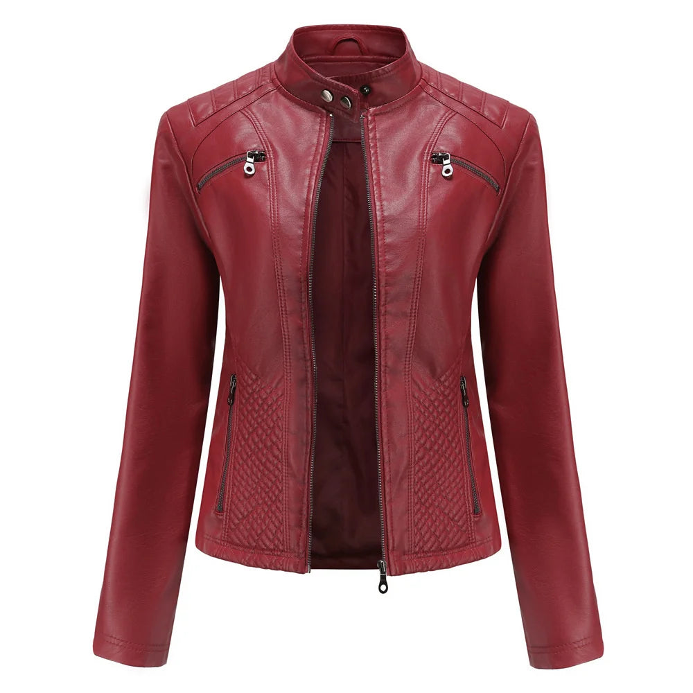 Jaqueta Feminina Casual com Zíper Estilo Streetwear