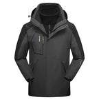 Jaqueta Masculina 3 em 1 com Forro Fleece Impermeável Corta-Vento