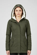 Jaqueta Parka Feminina Forrada com Lã para Inverno Glacier