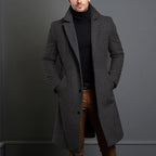 Jaqueta Longa Masculina de Inverno Lã Premium