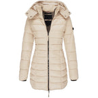 Casaco Feminino de Inverno com Capuz e Zíper - Acolhedor, Elegante e Leve