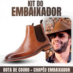 Bota Masculina de Couro Legítimo - Ultra Resistente