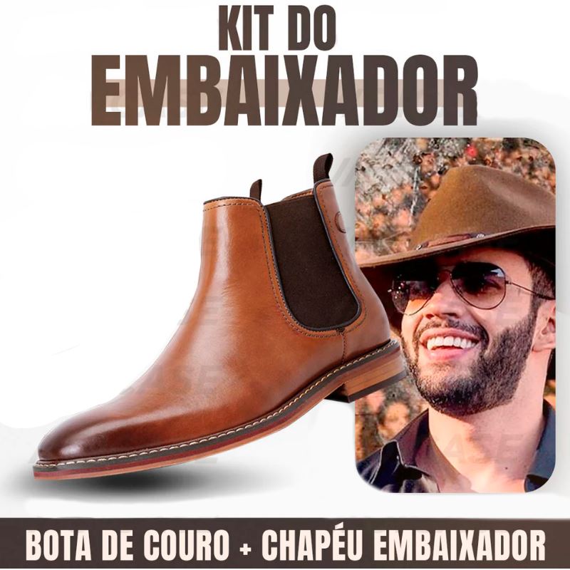Bota Masculina de Couro Legítimo - Ultra Resistente