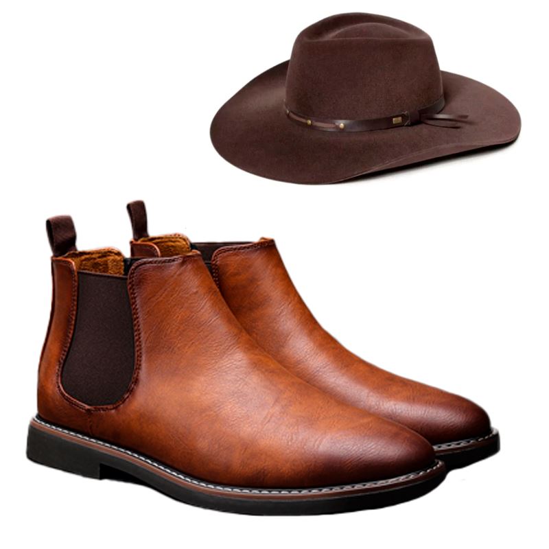 Bota Masculina de Couro Legítimo - Ultra Resistente