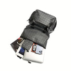 Mochila de Viagem de Couro com Grande Capacidade para laptop
