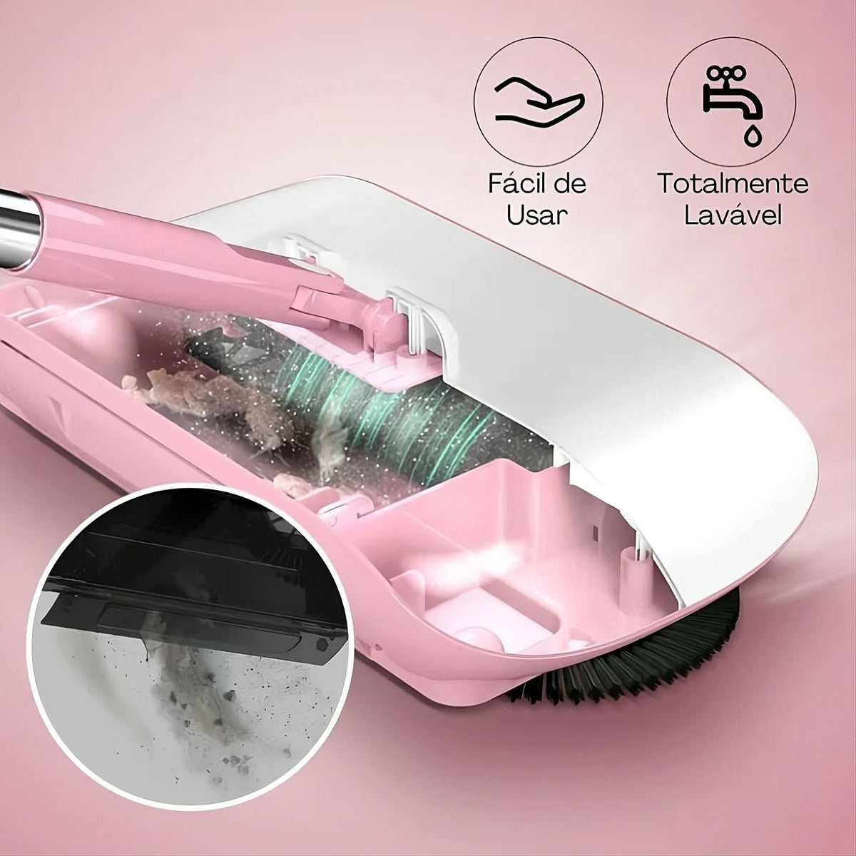 Vassoura Inteligente MagicClean - Limpeza Rápida Sem Esforço